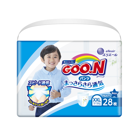 《GOO.N》日本大王紙尿褲境內版-男褲型(XXL/ 28片*6包)
