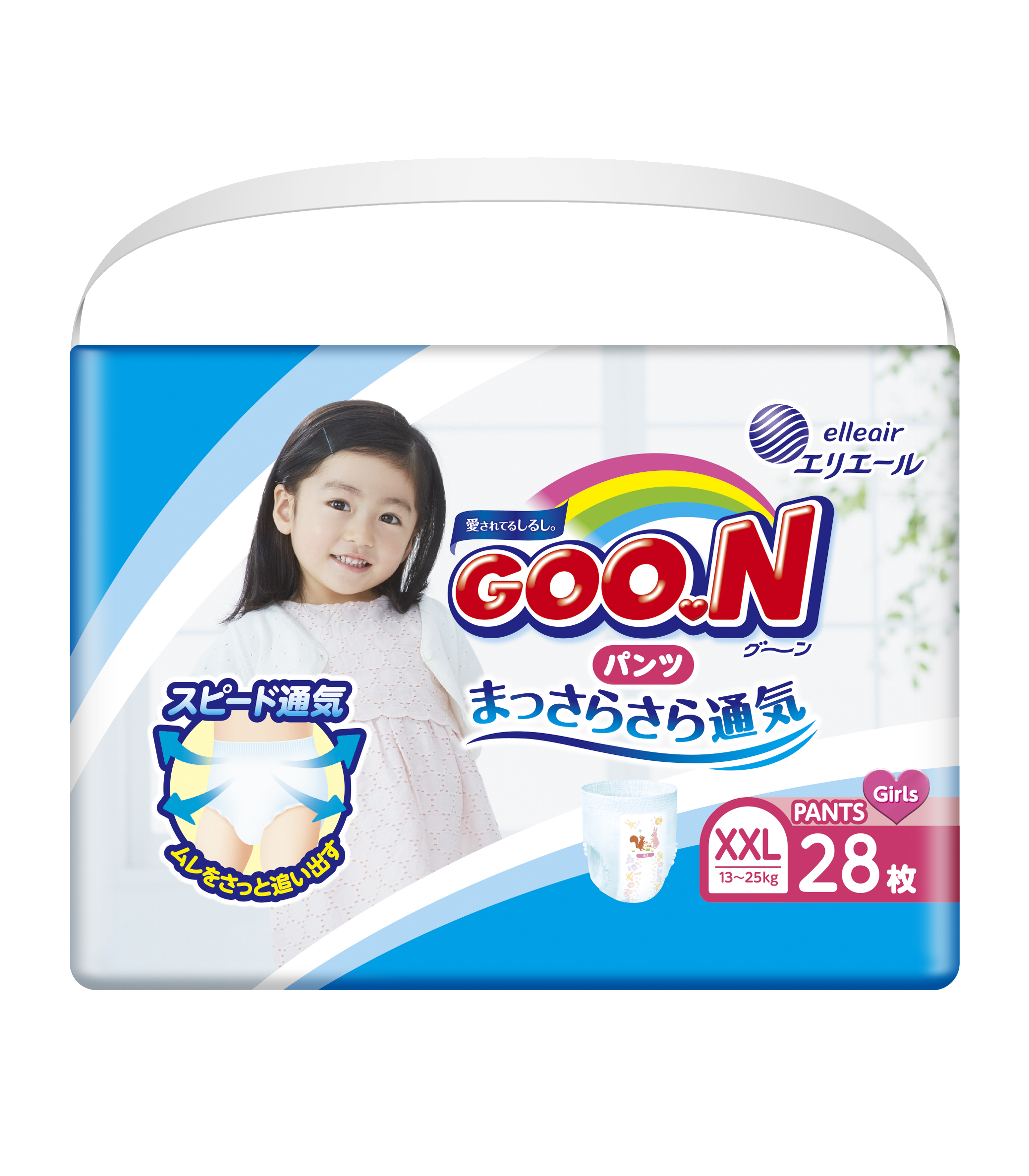 《GOO.N》日本大王紙尿褲境內版-女褲型( XXL/ 28片*6包)