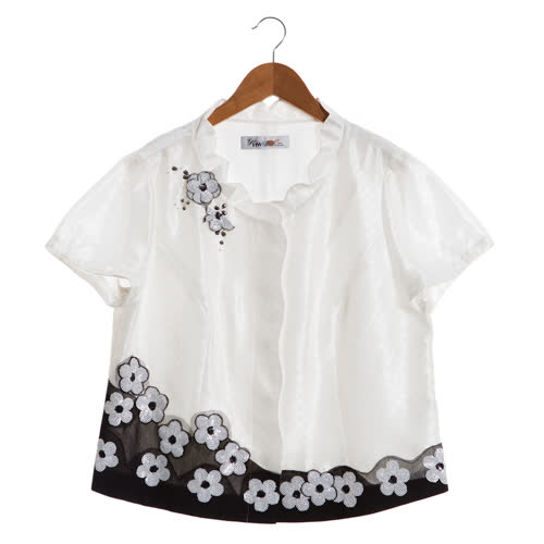 浪漫典雅花朵上衣