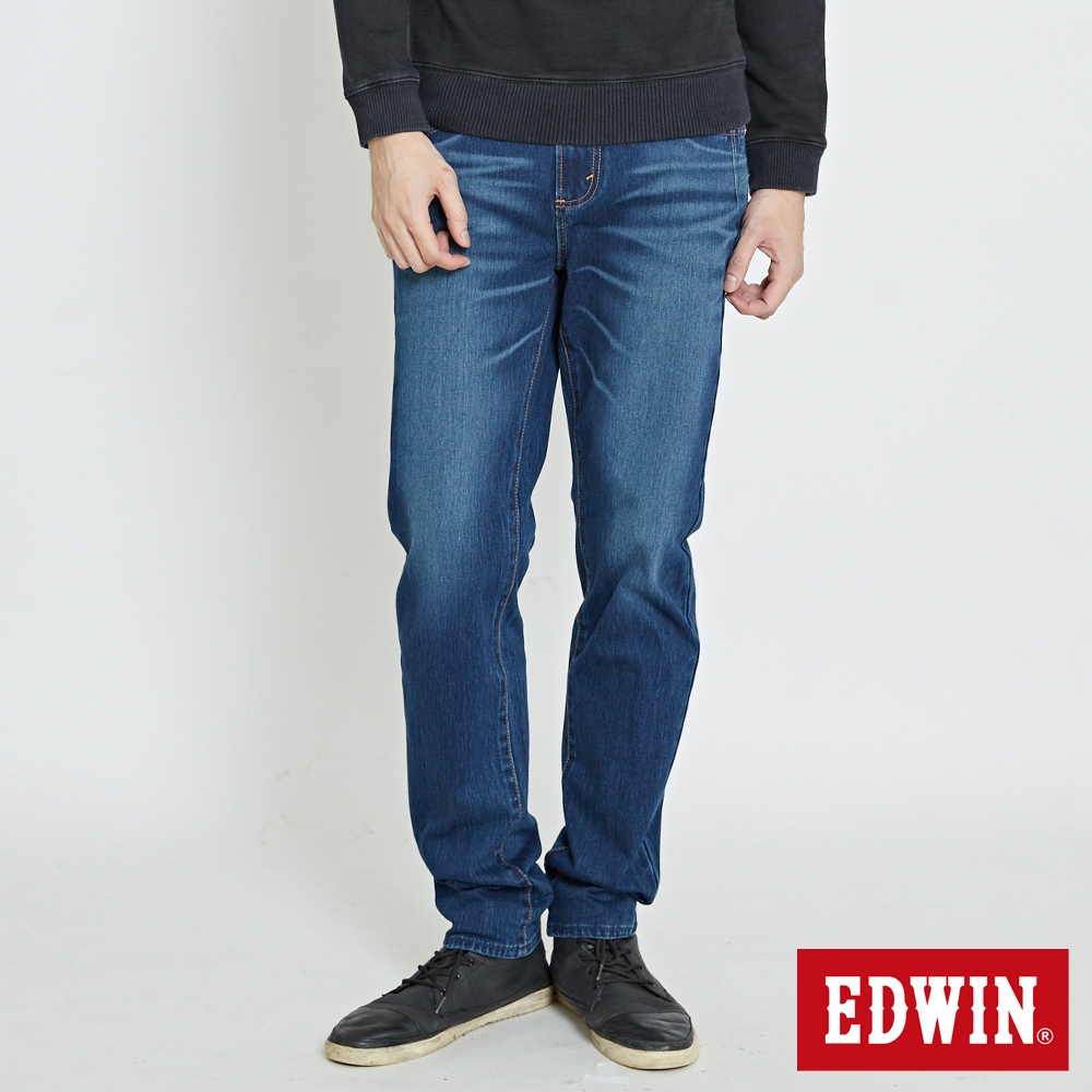 EDWIN JERSEYS 迦績 復古棉AB牛仔褲-男款-石洗綠