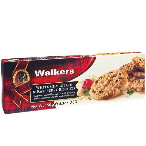 WALKERS蘇格蘭
皇家白巧克力覆盆子餅乾150G
