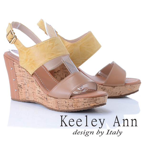 Keeley Ann
撞色木質壓紋楔形鞋