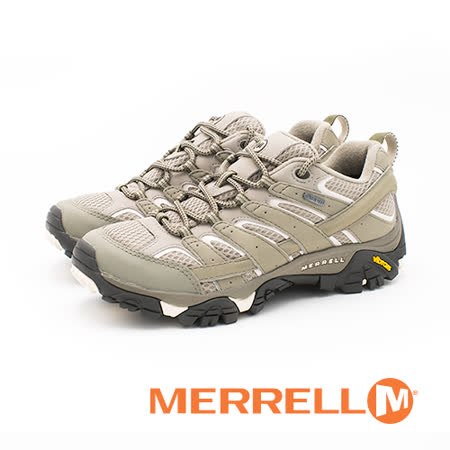 MERRELL(女) MOAB 2 GORE-TEX 戶外多功能鞋 防水健行登山鞋 女鞋-淺橄欖綠 #ML12130