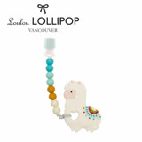 【louloulollipop】加拿大 嬰幼兒草泥馬造型 固齒器組/奶嘴鍊夾-民俗風
