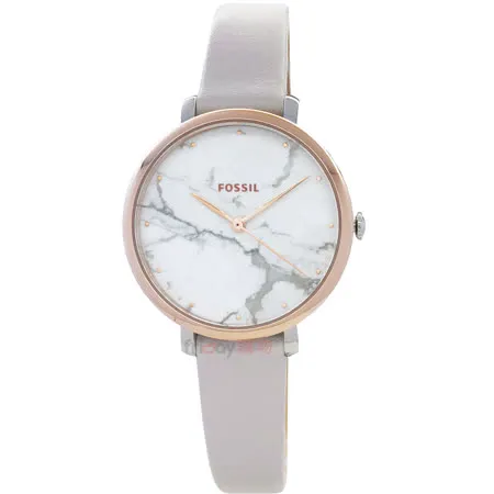 FOSSIL 手錶 ES4377 大理石紋 灰色錶帶 女錶