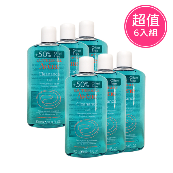 Avene 雅漾 控油清爽潔膚凝膠 300ml x6入