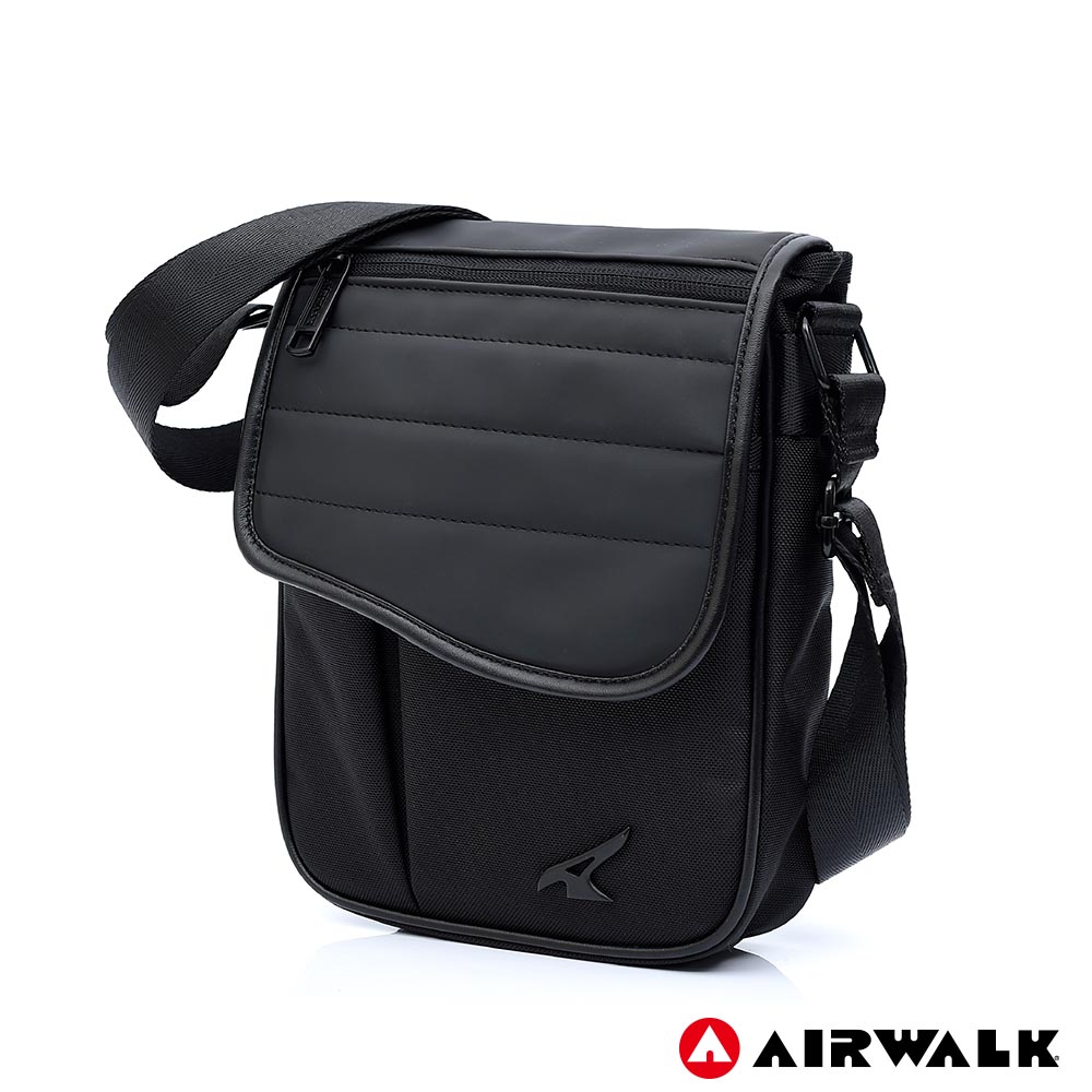 AIRWALK - 型男品格休閒側背包-黑色