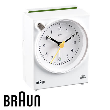 BRAUN德國百靈 聲控旅行鬧鐘 質感白(BNC004WHWH)(盒損出清)