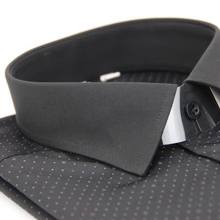 金安德森
黑底白點黑領窄版襯衫