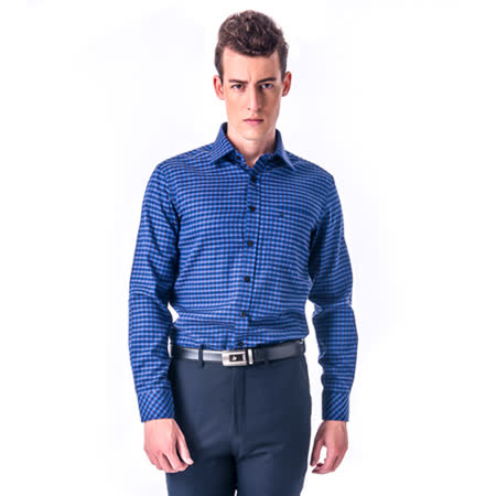 【金安德森】
藍灰格紋厚暖襯衫