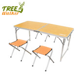 Tree Walker 露遊聚便攜式桌椅組 淺橘