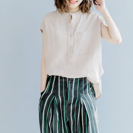 Maya 名媛
半袖寬版棉麻上衣