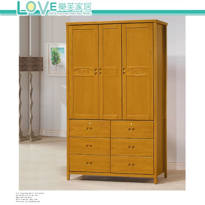 【LOVE 樂芙】香杉美檜4x7尺衣櫥(118)(含內鏡)