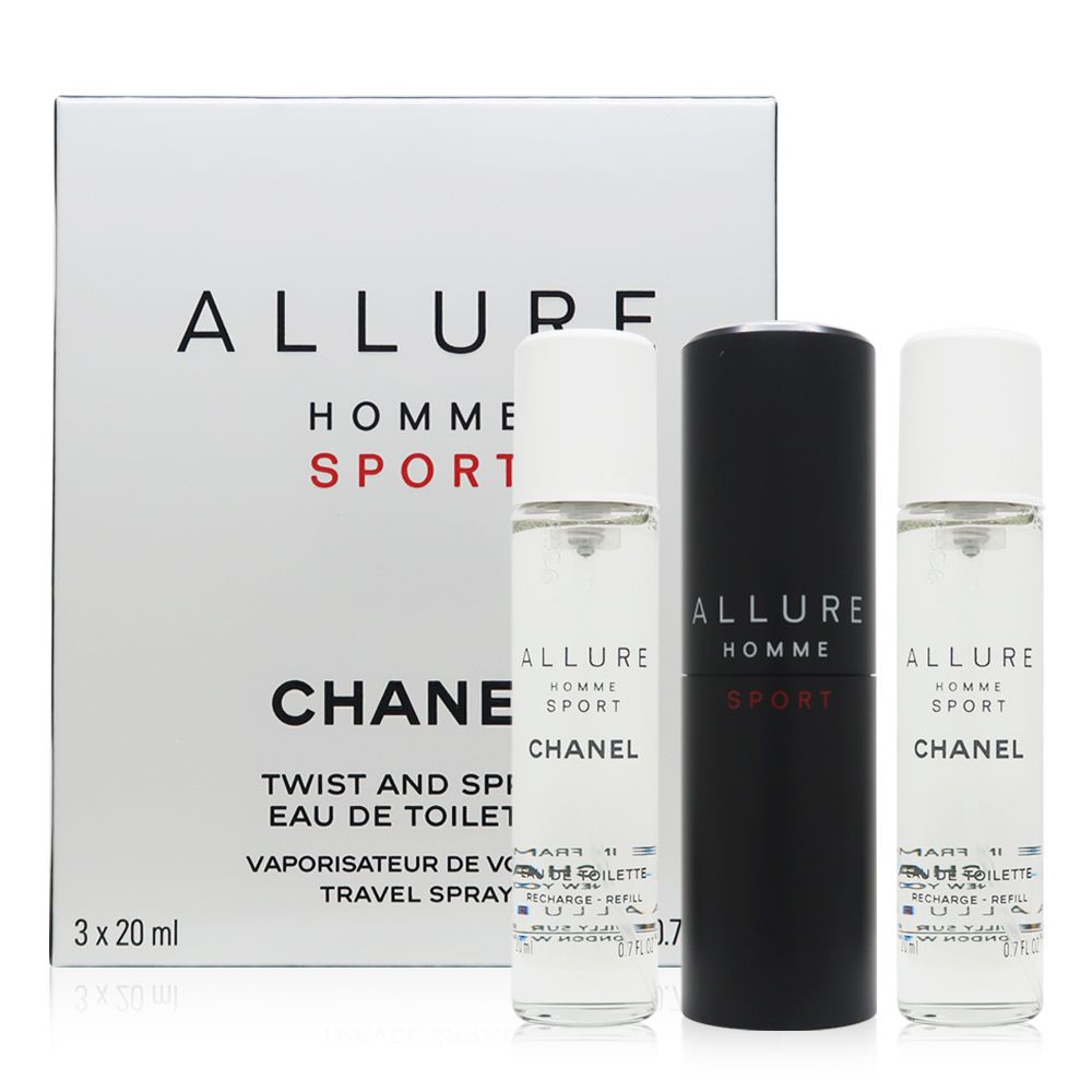 CHANEL香奈兒 ALLURE男性運動隨身淡香水(20mlx3入)