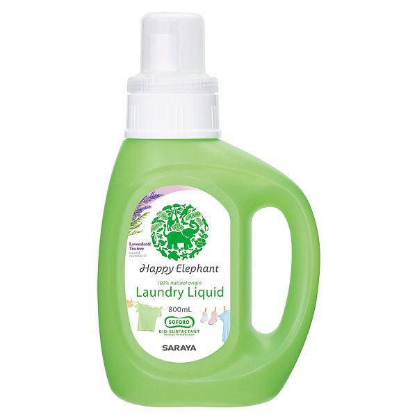 買一送一【日本SARAYA】Happy Elephant無添加洗衣劑800ml
