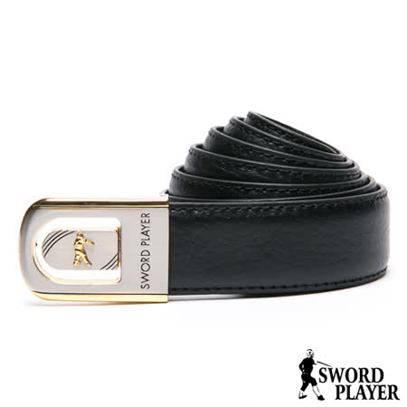 SWORD PLAYER - 莎普爾簍空金邊款皮革珠扣式皮帶
