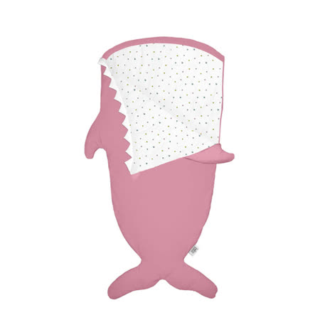 【西班牙製】鯊魚咬一口BabyBites純棉兒童多功能睡袋-莓果牛奶