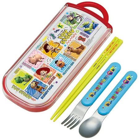 【SKATER】攜帶式餐具組
(筷子+湯匙)-玩具總動員