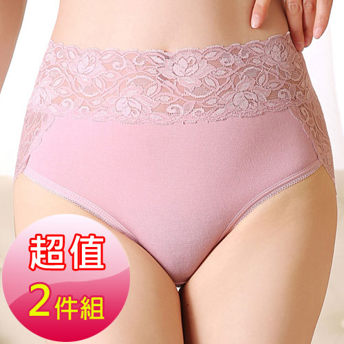 【PS Mall】(2入)莫代爾高腰大尺碼蕾絲花邊性感女內褲 M-XXL (J2093)