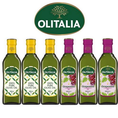 Olitalia奧利塔 純橄欖油+葡萄籽油禮盒組 500mlx6瓶