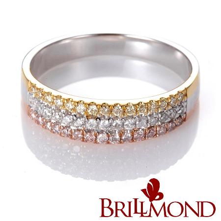 BRILLMOND
18K金30分粉紅彩鑽鑽戒