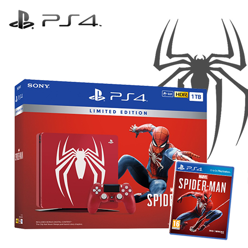 PS4 Pro主機1TB 漫威蜘蛛人 同捆組