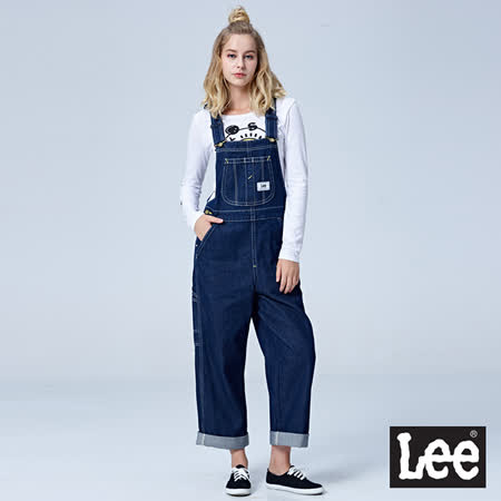 LEE X SMILEY 聯名連帽牛仔吊帶長褲