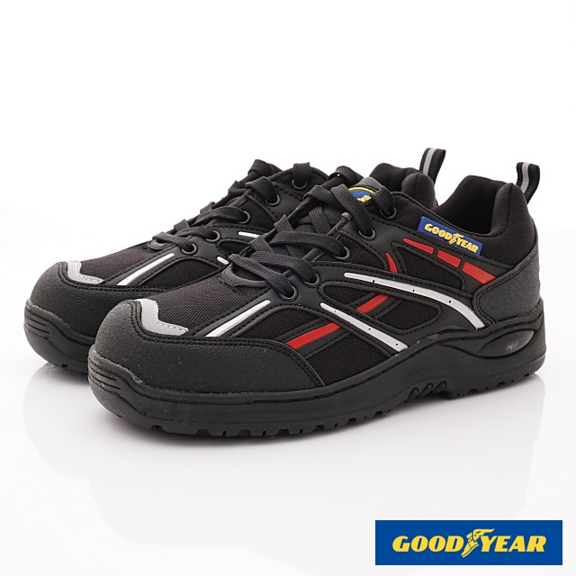 GOODYEAR-半氣墊運動鞋-MX83932黑紅-男段-(25-29cm)