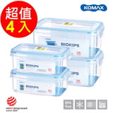 韓國KOMAX BIOKIPS PP保鮮盒4件組 900mlX2、2000mlX2