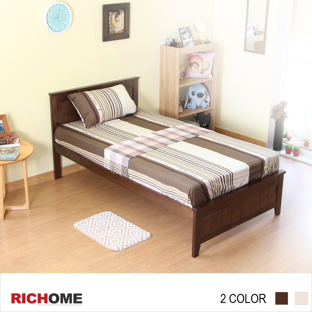 【RICHOME】北歐浪漫3.5呎單人床架(不含床墊)-2色