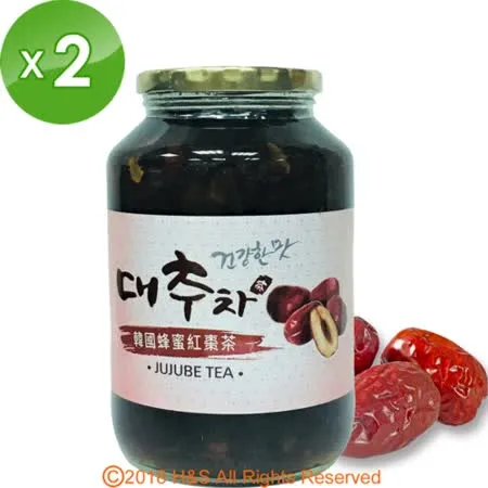 《柚和美》韓國蜂蜜紅棗茶(1kg)2入組