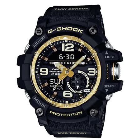 CASIO G-SHOCK系列 席捲極限探險家時尚運動錶-黑X金-GG-1000GB-1ADR