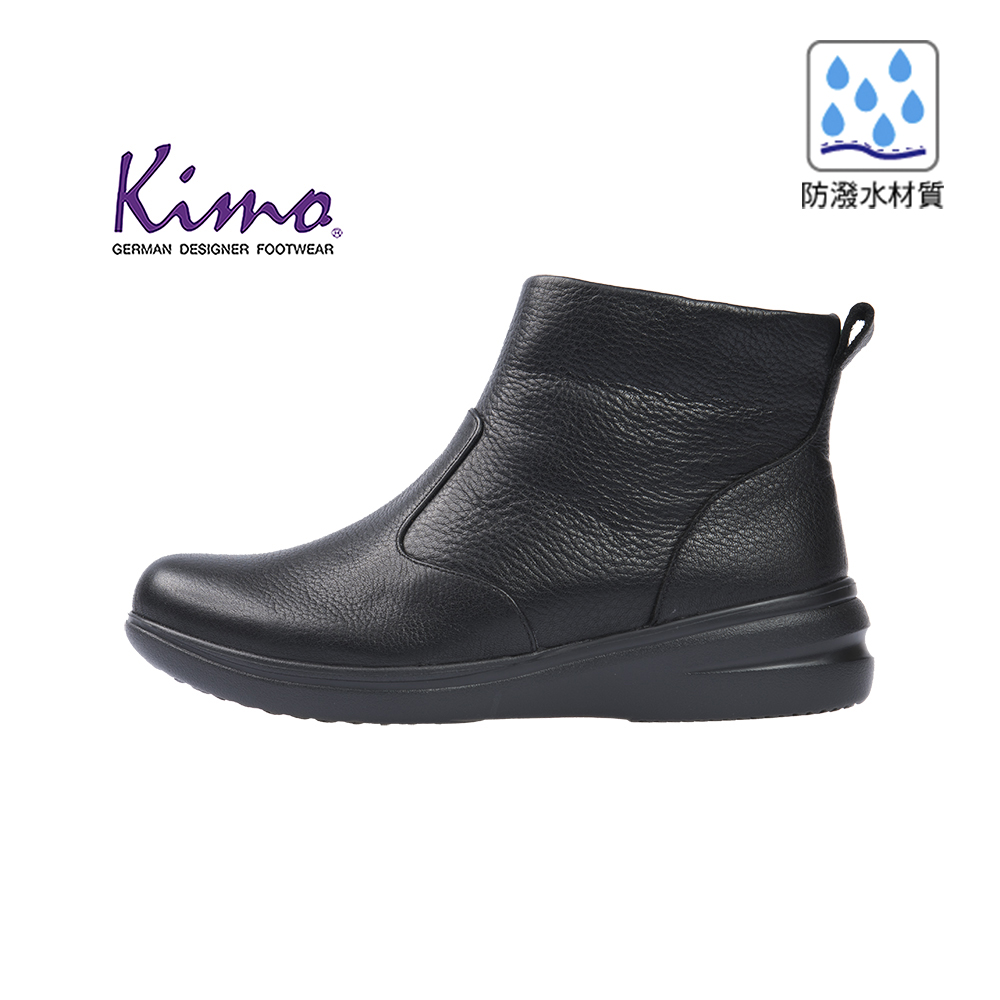 【Kimo 德國手工氣墊鞋】※機能防水※都市風乾燥舒適平底中筒靴(百搭黑K18WF071363A)