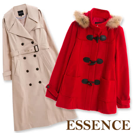 ESSENCE
牛角釦羊毛保暖長大衣