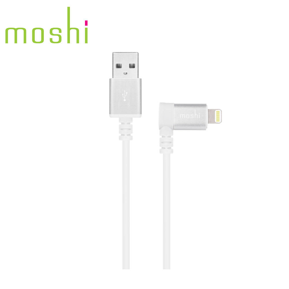 Moshi Lightning to USB 90° 彎頭傳輸線 白色 (1.5m)
