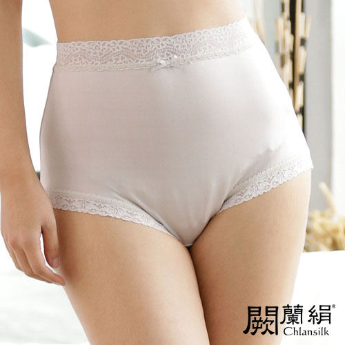 【Chlansilk闕蘭絹】親膚絲滑42針100%蠶絲女內褲-88421(灰)