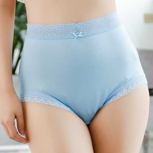 【Chlansilk闕蘭絹】親膚絲滑42針100%蠶絲女內褲-88421(藍)