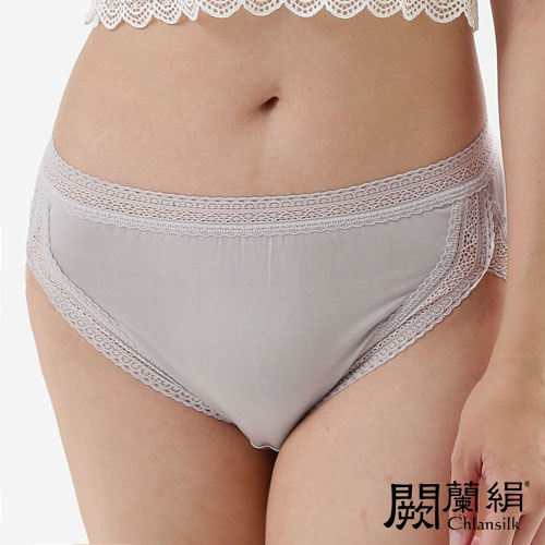 【Chlansilk闕蘭絹】微性感美臀100%蠶絲女內褲-882(灰)(2XL)