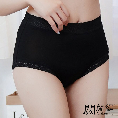 【Chlansilk闕蘭絹】32針超涼春蠶100%蠶絲女內褲-88112(黑)