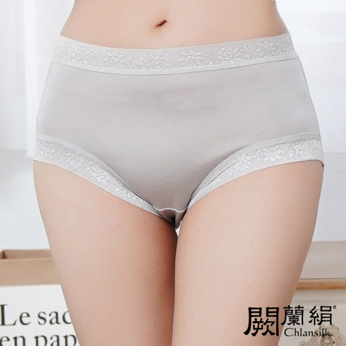 【Chlansilk闕蘭絹】舒涼無痕100%蠶絲女內褲-88904(灰)