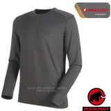 【瑞士 MAMMUT 長毛象】男新款 Runbold ML Crew Neck 長袖圓領休閒彈性上衣.休閒衫/Primaloft高性能快乾面料/00620-0033 黑