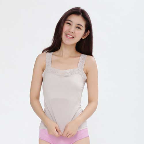 【Chlansilk闕蘭絹】親膚舒適100%蠶絲背心-9910(灰)