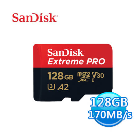 SANDISK 128GB
Extreme Pro microSD