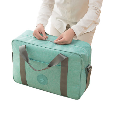 PUSH!旅遊用品可固定套在拉杆箱上防水手提行李包挎肩背包便攜行李收納包蒂芬妮藍色S53-2