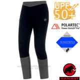 【MAMMUT 長毛象】女極限款 Polartec 頂級超彈性透氣快乾保暖貼身長褲/1022-00220-00205 黑