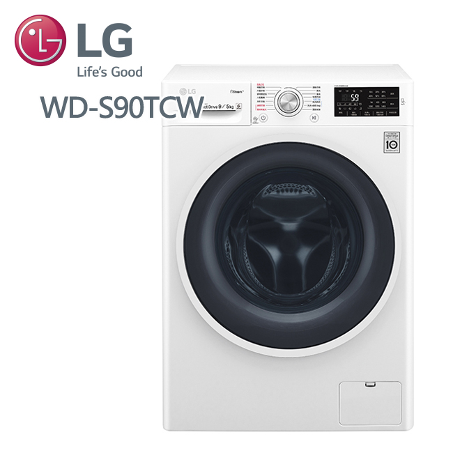 LG 樂金 9公斤 6 Motion DD直驅變頻 蒸氣滾筒洗衣機 典雅白 (WD-S90TCW) 含基本安裝+好禮3選1