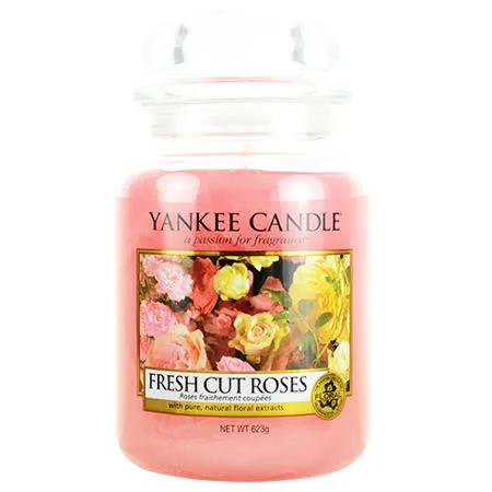 YANKEE CANDLE 香氛蠟燭 623g-裁剪玫瑰