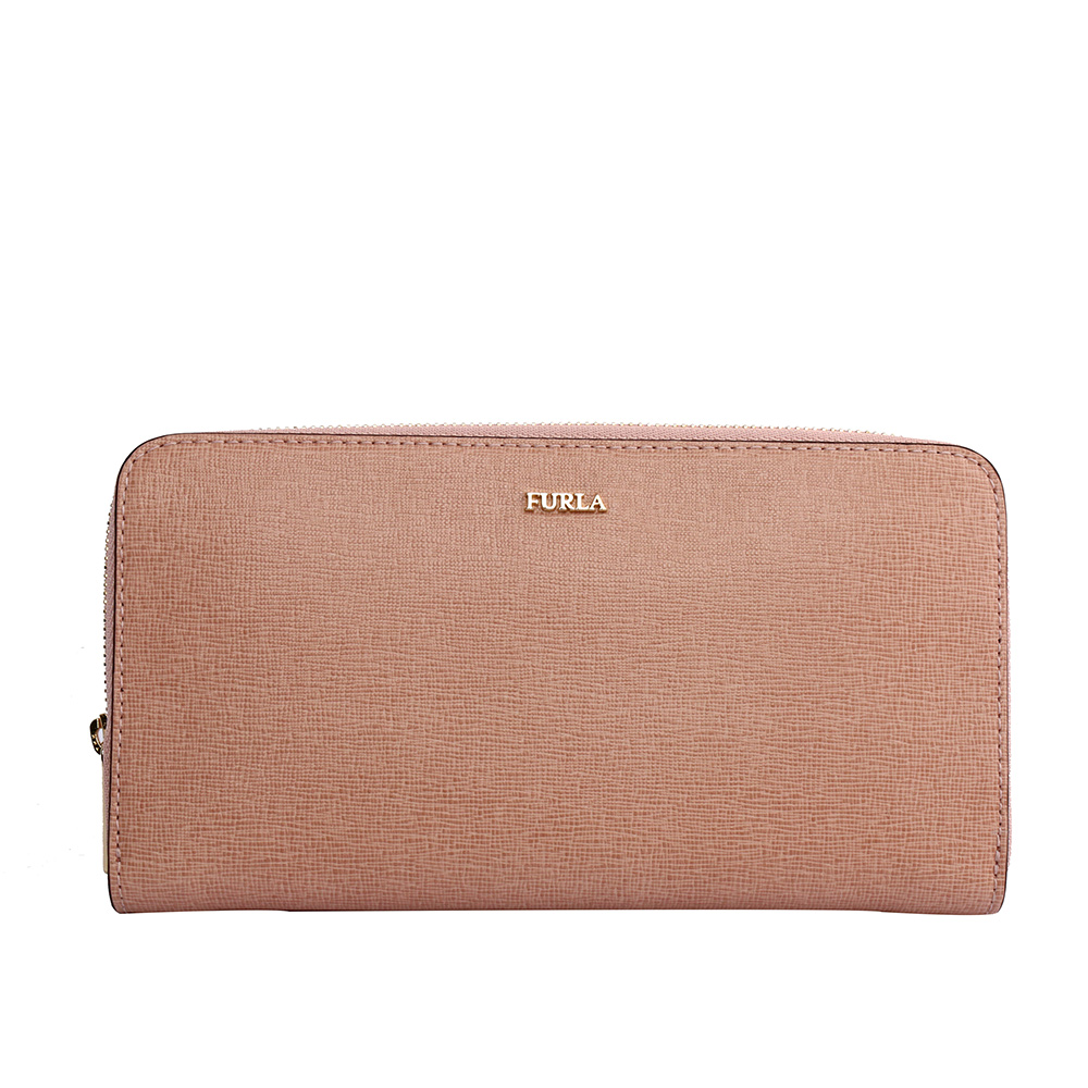 【FURLA】BABYLON ZIP AROUND ㄇ型拉鍊長夾(粉膚色)