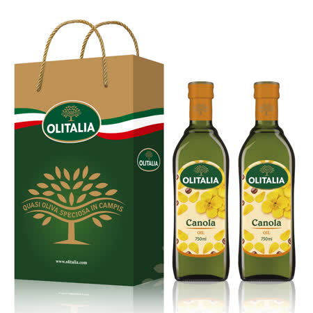 Olitalia奧利塔頂級芥花油禮盒組(750mlx2瓶)