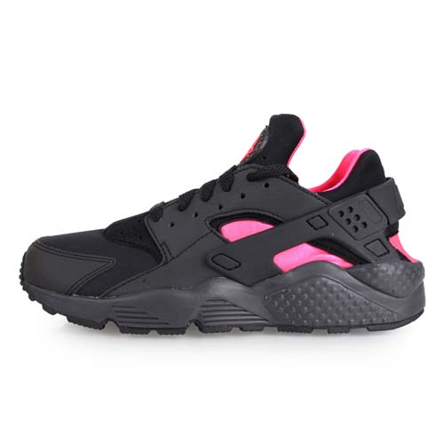 (女) NIKE AIR HUARACHE 休閒鞋-慢跑 黑螢光粉
